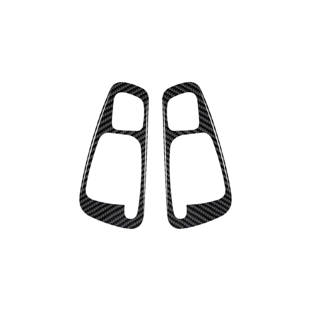 2Pcs Carbon Fiber Door Switch Frame Cover Trim for Honda for Civic 1992-1995 2DR