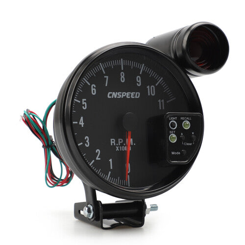 7-color 11K RPM tachometer LED instrument panel + shift light, black 5-inch/120mm instrument panel,