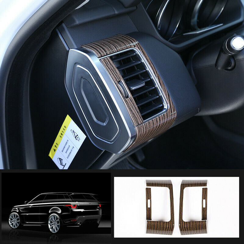 for Rover Range Sport 2014-2017 Wood Grain Gashboard Air Outlets Vent Cover Trim