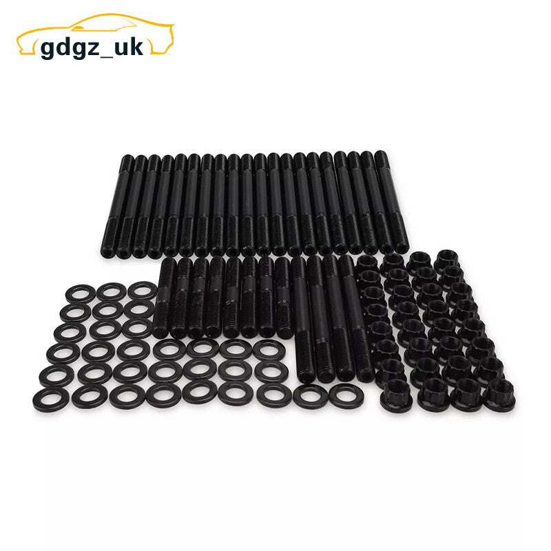 12 Point Head Stud Nut Washers Kit Fit for Chevy BBC 454 Cylinder Head Fasteners