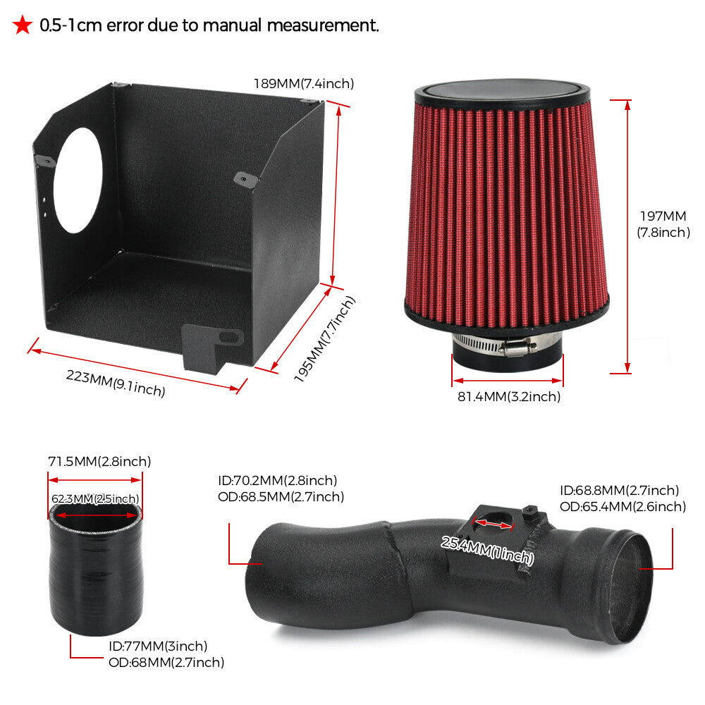 Cold Air Intake System For 2016-2021 for Honda for Civic 10th Gen 1.5L L4 Turbo Red
