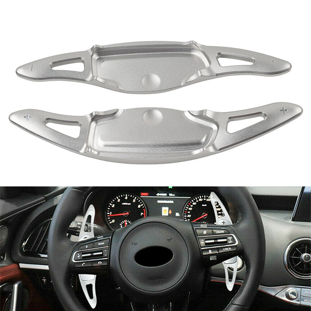 Silver Steering Wheel Paddle Shifter Extension For 18-up for Kia Stinger CK K8