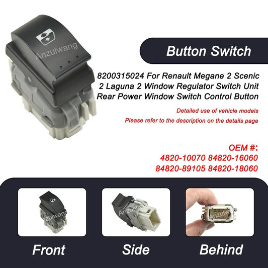 8200315024 for Renault Megane 2 Scenic 2 Laguna 2 Window Regulator Switch Unit