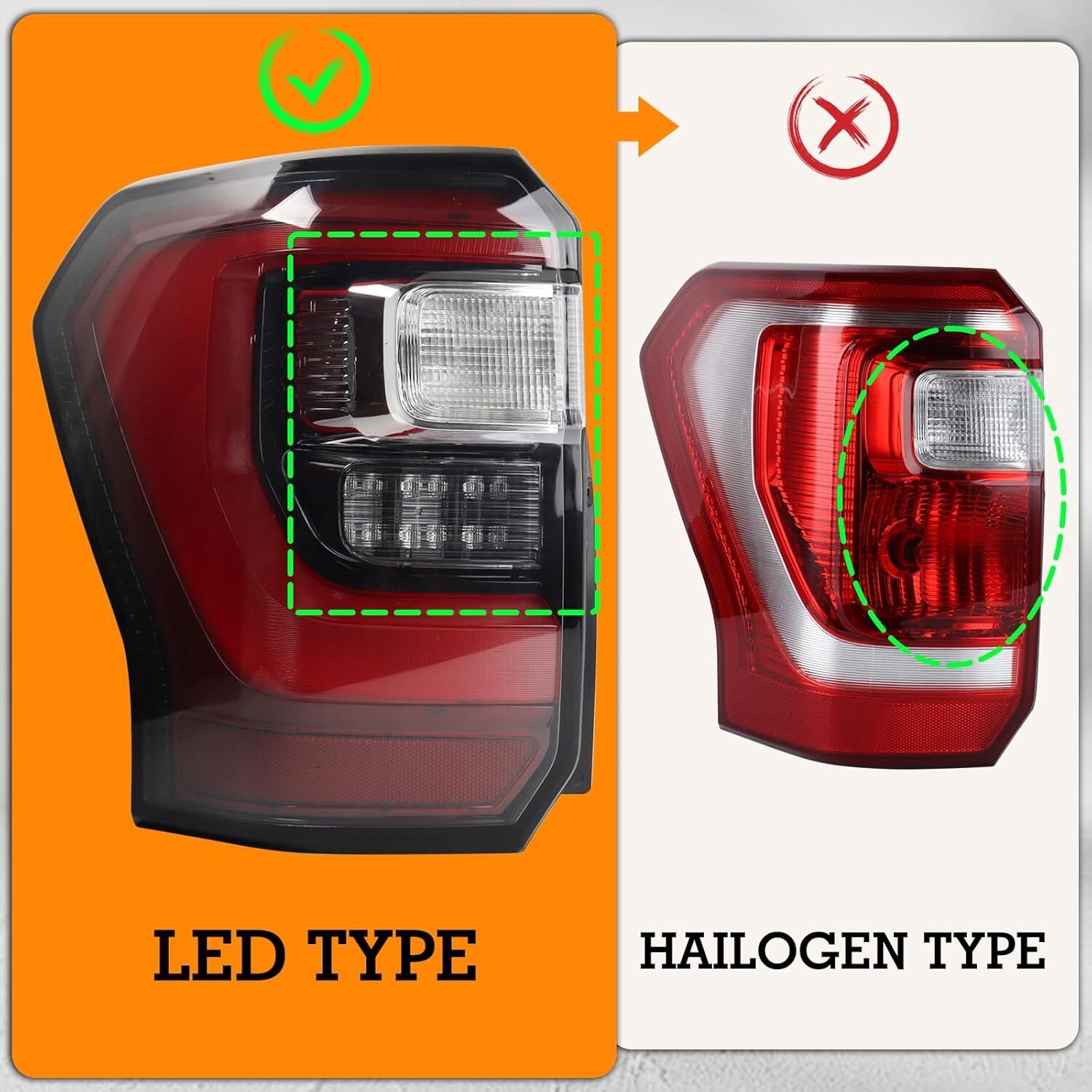 Left LH driver's side LED taillights applicable to 2018-2021 Expedition for Ford taillights