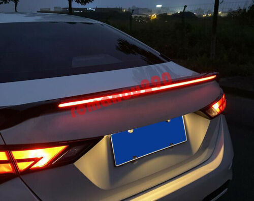 for Nissan Sentra 2020-2023 Black Rear Spoiler Tail Wing W/Turn Brake Light