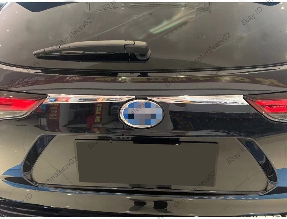2P Chrome Rear Trunk Tailgate Molding Strip Trim for Toyota Highlander 2020-2023