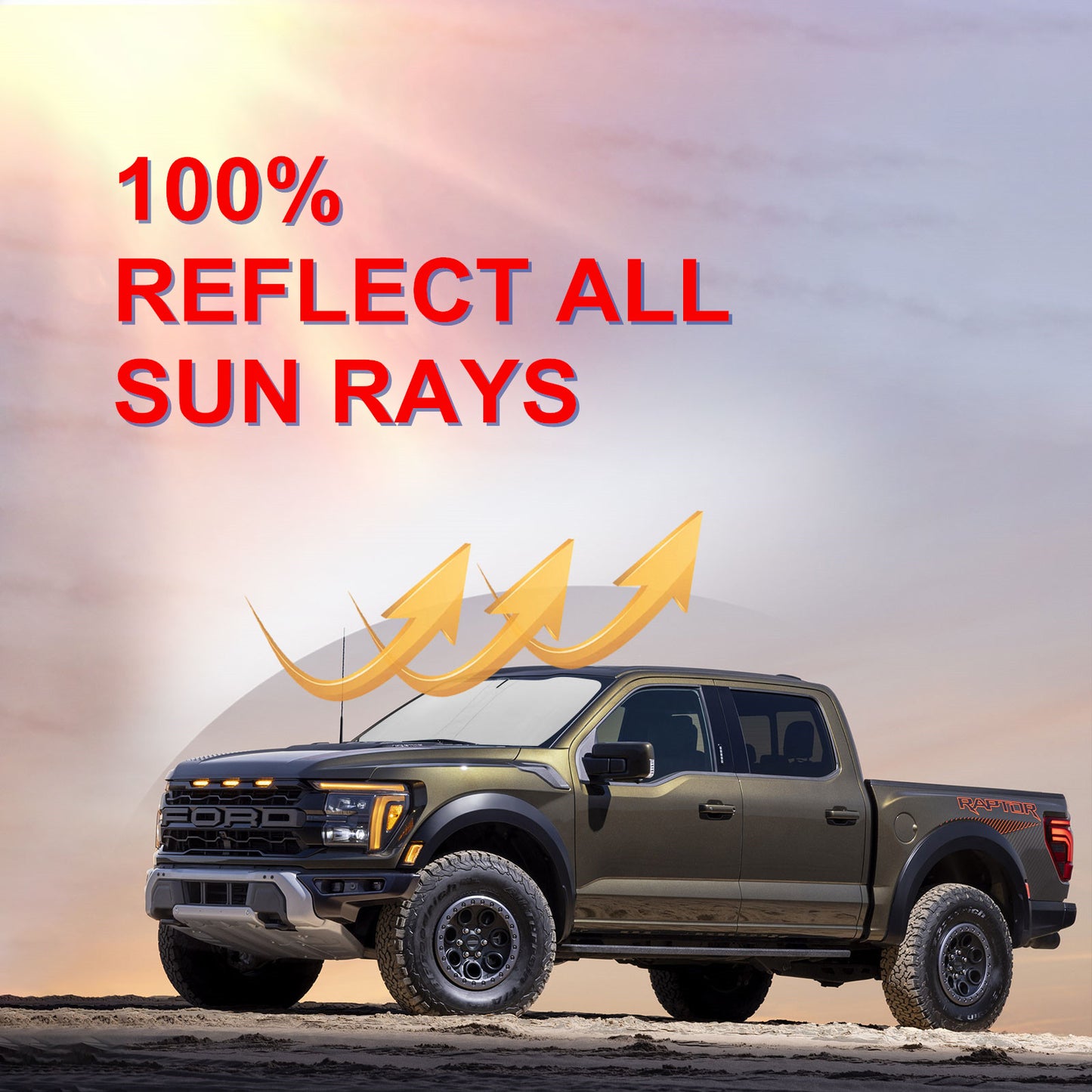Windshield Sunshade For 2009-2014 for Ford F150 UV Block Foldable Front Sun Visor