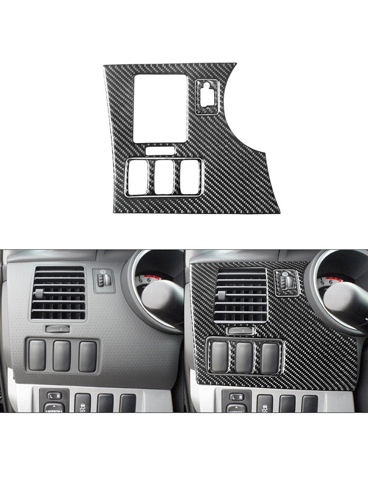 3Pcs Driver Side Air Vent Trim Cover Carbon Fiber for Toyota Tacoma 2012-2015