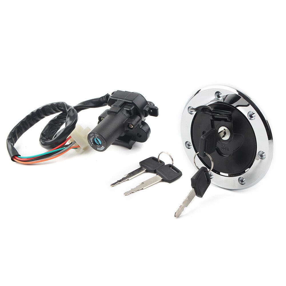 Fit for Kawasaki ZX6R 2000-2002 ZX7R/9R Fuel Gas Cap Ignition Switch Lock Set