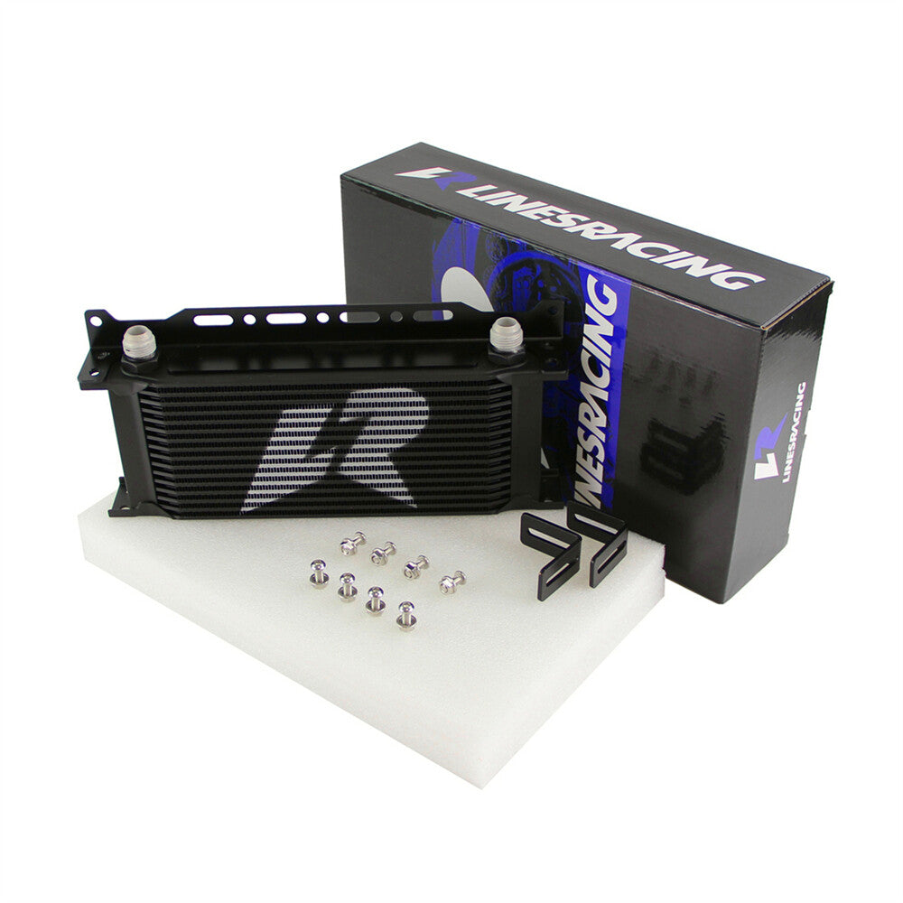 16 Row Engine Stacked Plate Oil Cooler Aluminium AN10 Universal+Mounting Bracket