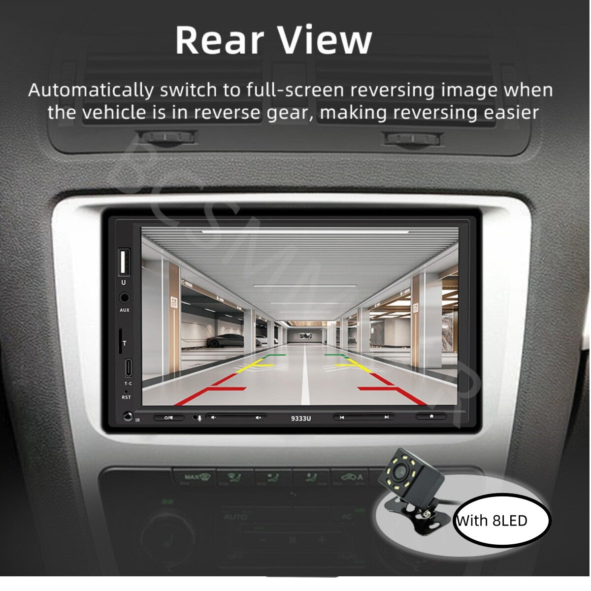 7 2DIN Car Stereo Radio Bluetooth Touchscreen TF USB AUX-IN FM Video MP5 Player