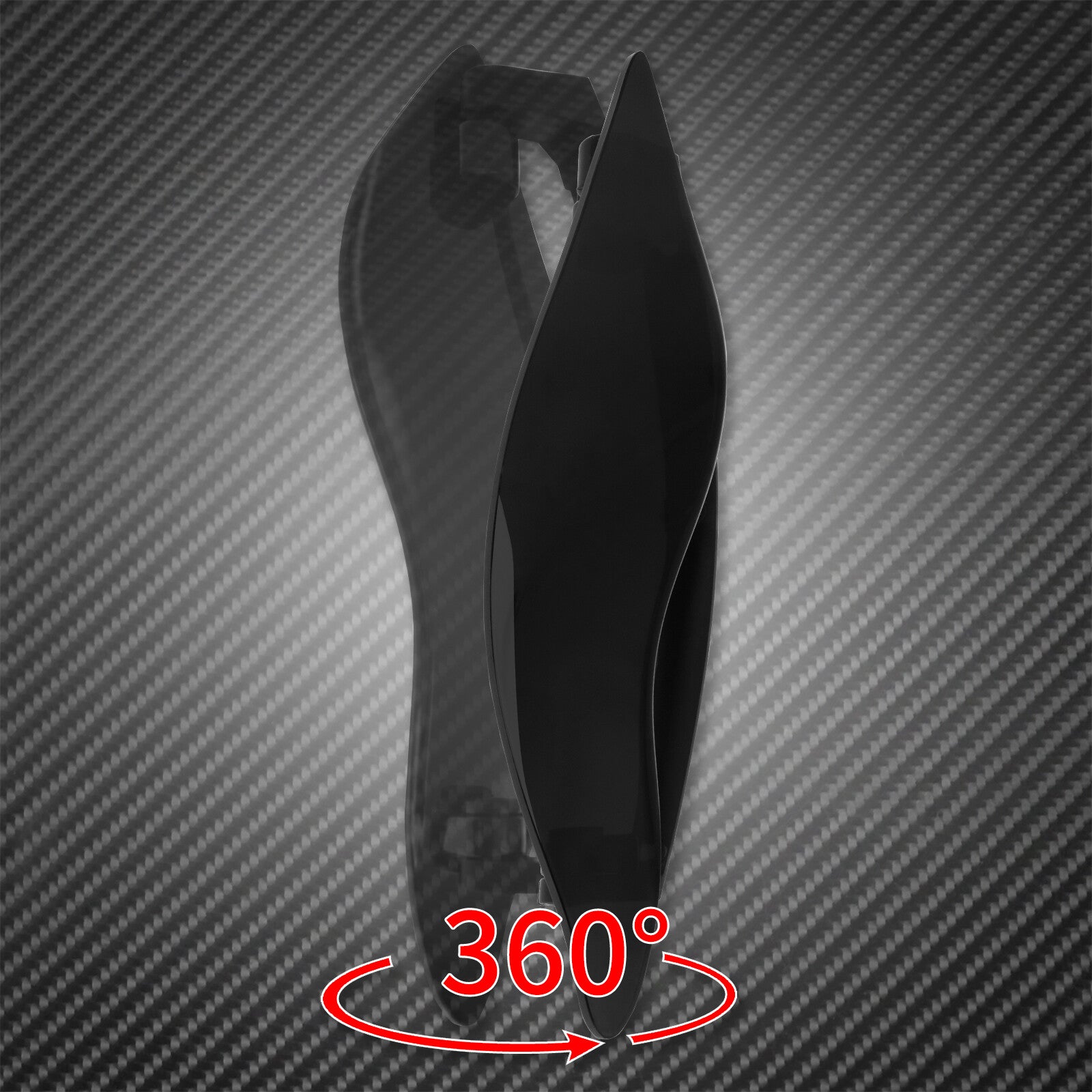 Black ABS Plastic Side Wings Air Deflectors Fit For Touring Electra Glide 14-22