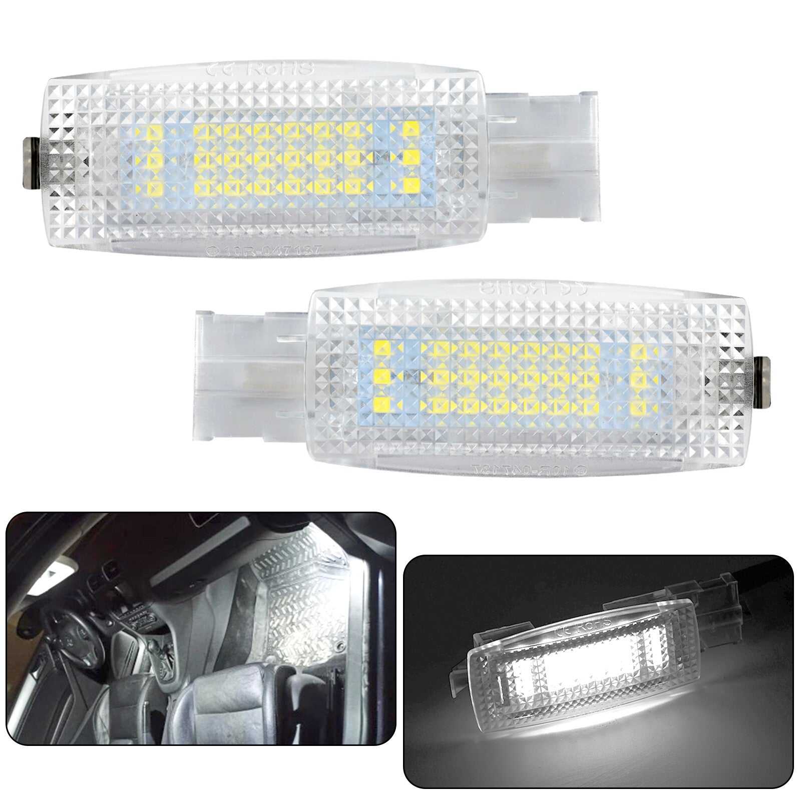 2x LED sun visor cosmetic mirror interior lighting for VW for Golf for Skoda / for seat