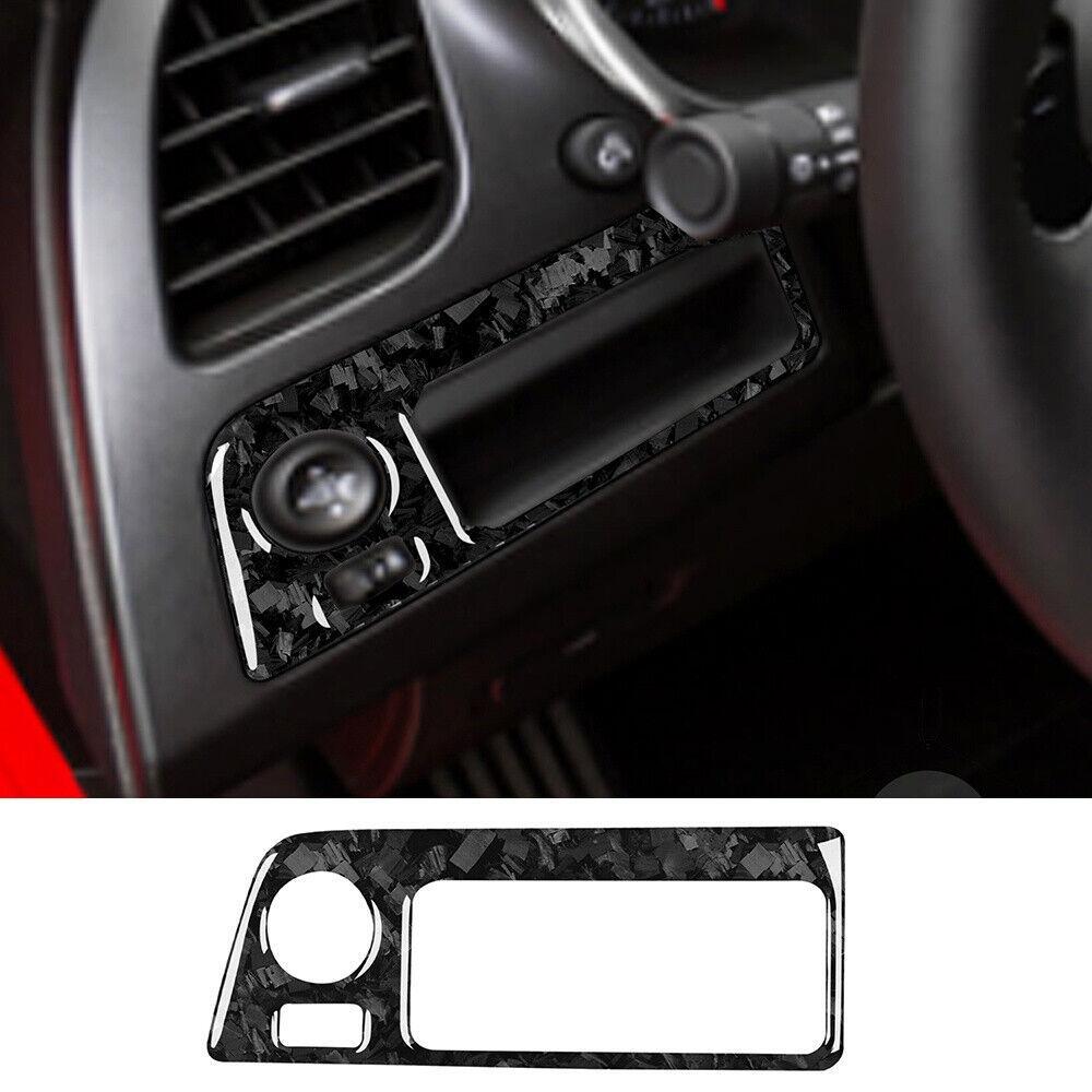 Forged Carbon Headlight Switch Button cover for Chevrolet for Corvette C7 14-2019