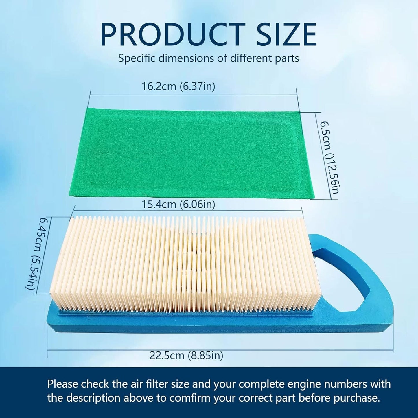 2xAir Filter For M149171 Oregon 30-074 Rotary 12943 Stens 102-875