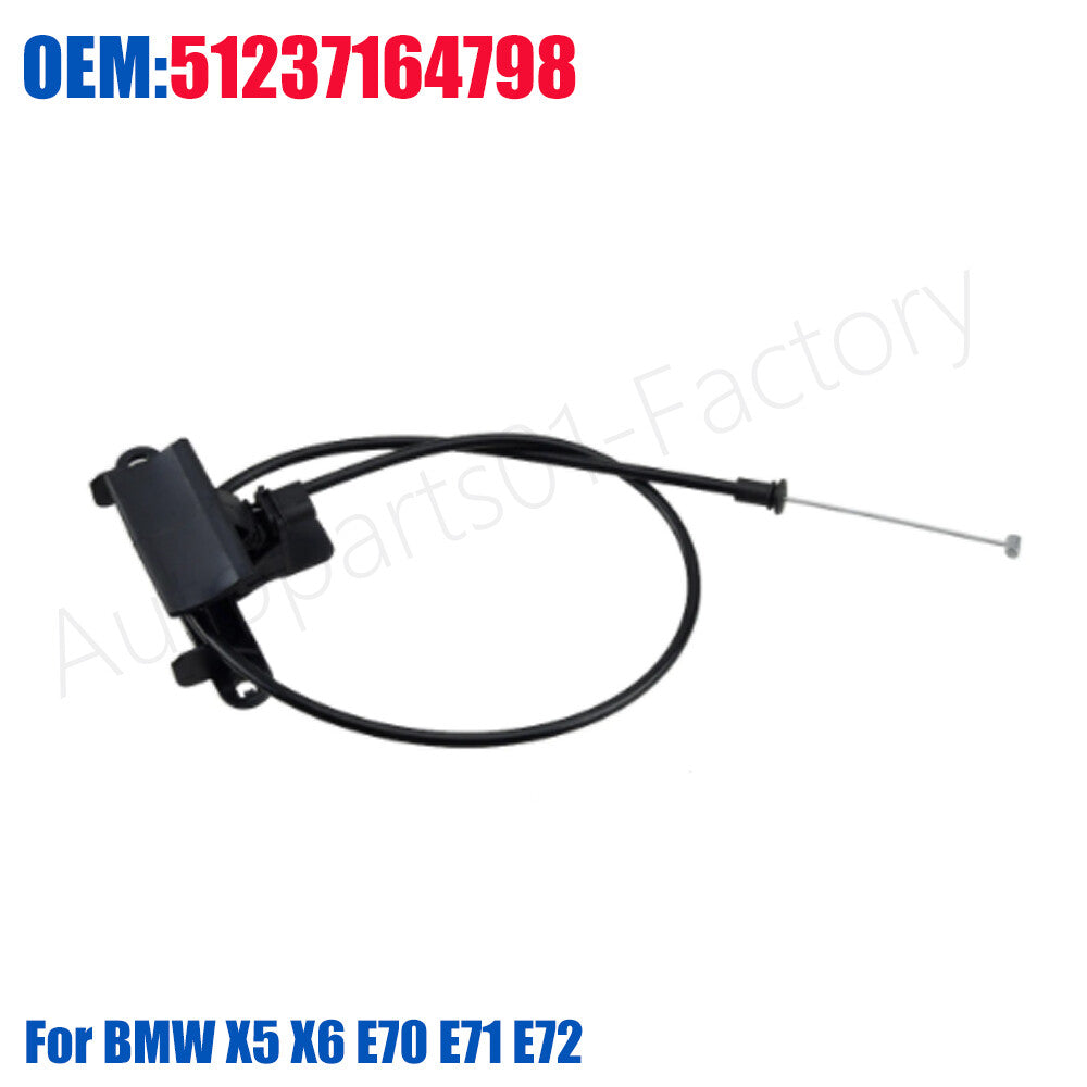 51237164798 New Hood Latch Release Cable Black for BMW X5 X6 E70 E71 E72