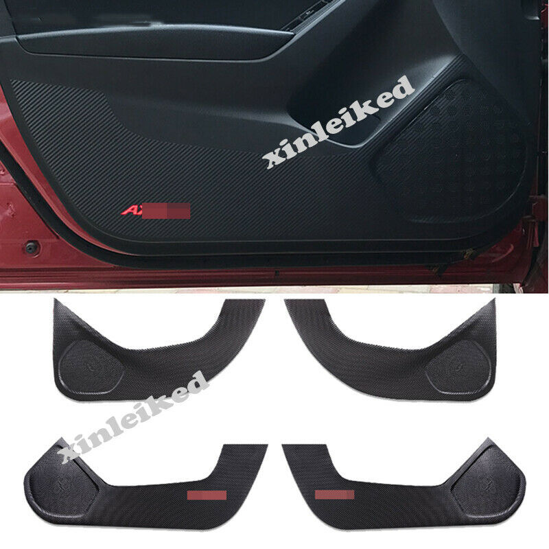 Leather Door Protection Pad Anti-kick Cover Stickers for Mazda 3 Axela 2014-2016