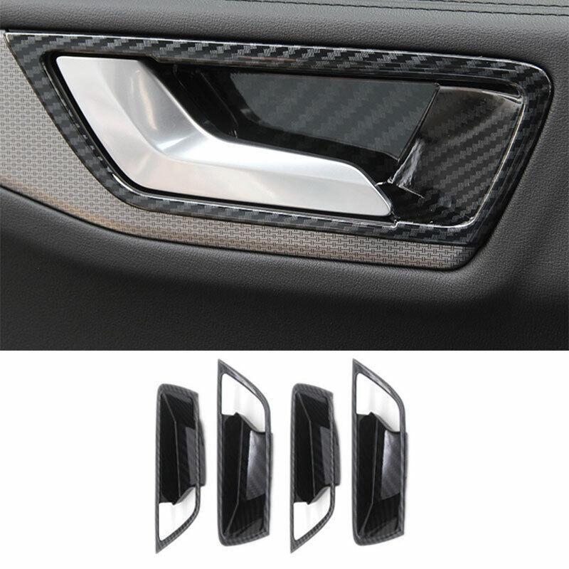 Carbon Fiber Inner Door Bowl Cover Trim 4PCS Fit for Ford Escape Kuga 2020-2022