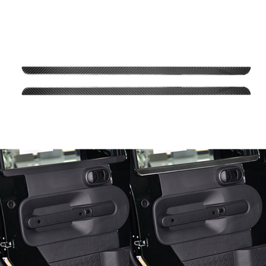 2x Carbon Fiber Front Door Trim Trim for Jeep for Wrangler 2007-10