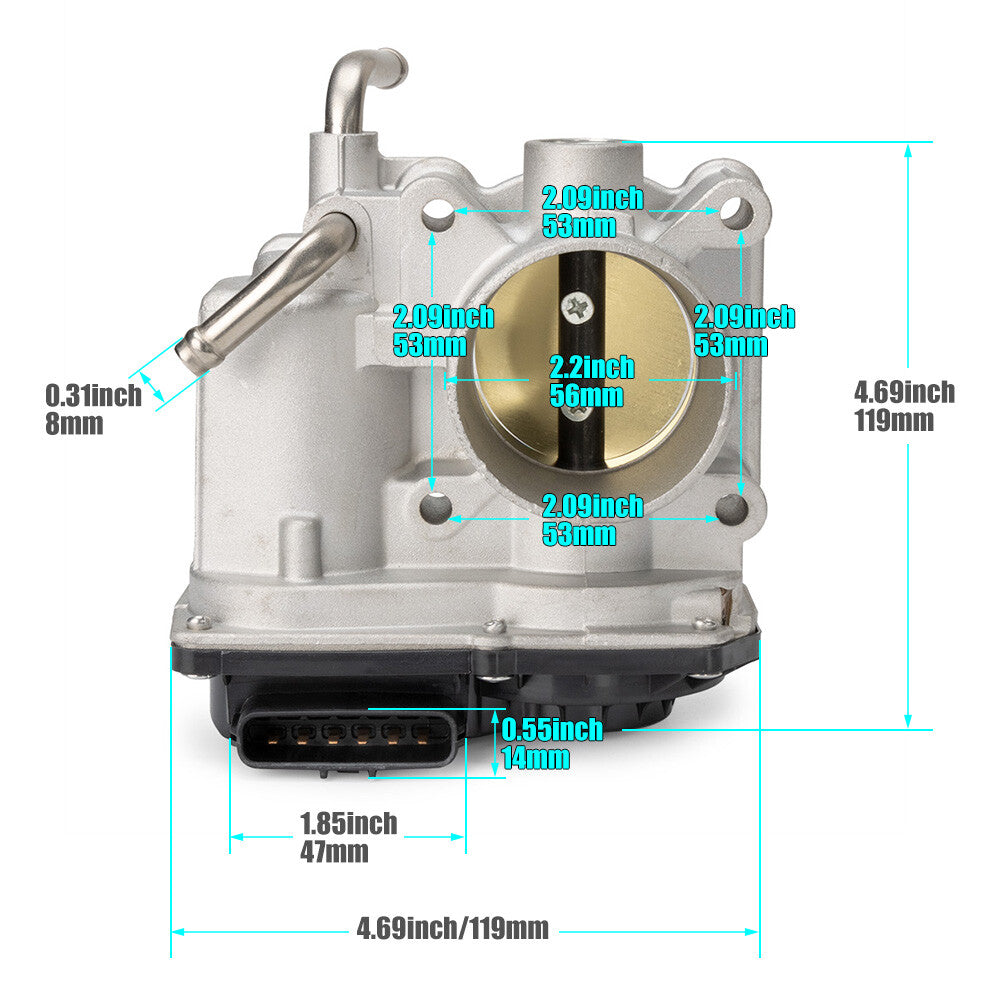 Throttle body 22030-0M010 new, suitable for Toyota Aris 2006-2019 07 08 09 10 11 12 13