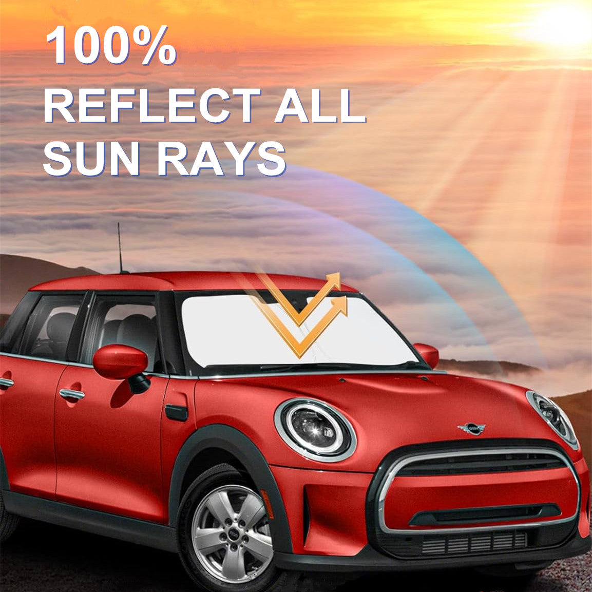 For 2015-2024 for Mini Cooper Accessory Front Windshield Sun Shade Heat Block Cover