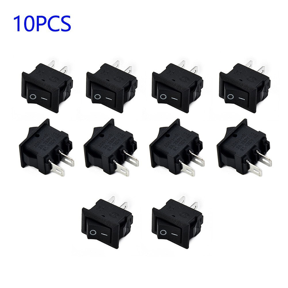 10 Car, Truck, Ship Round Rocker Stick 12V 16A 2-Pin Switch SPST Switch Ne