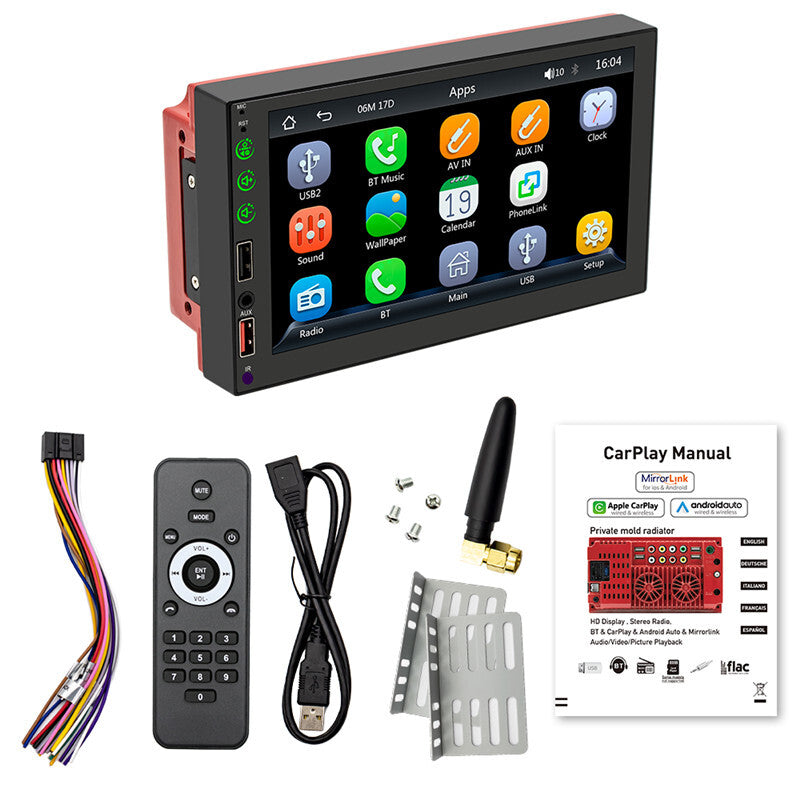 Car Radio Autoradio Multimedia Player Stereo MP5 Camera For Carplay Android Auto