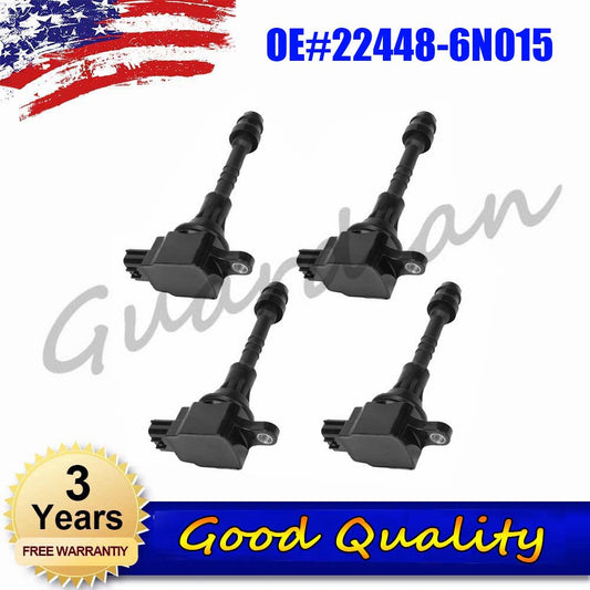 4PCS Ignition Coil 22448-6N015 for NISSAN Sentra Primera Sunny Expert Cube