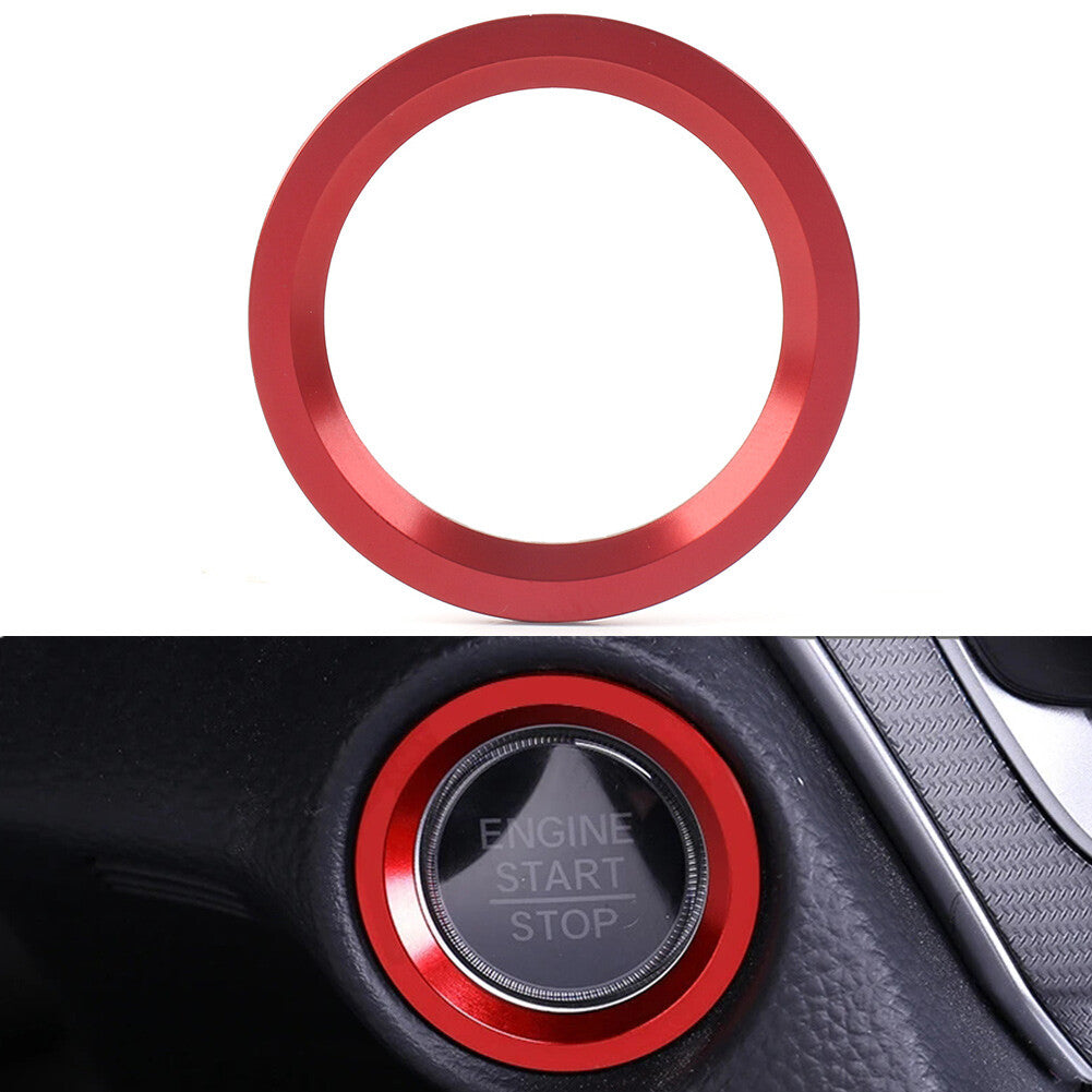 Car Engine Start Stop Switch Button Ring Trim Fit for Honda CRV CR-V 2017-2022 Red