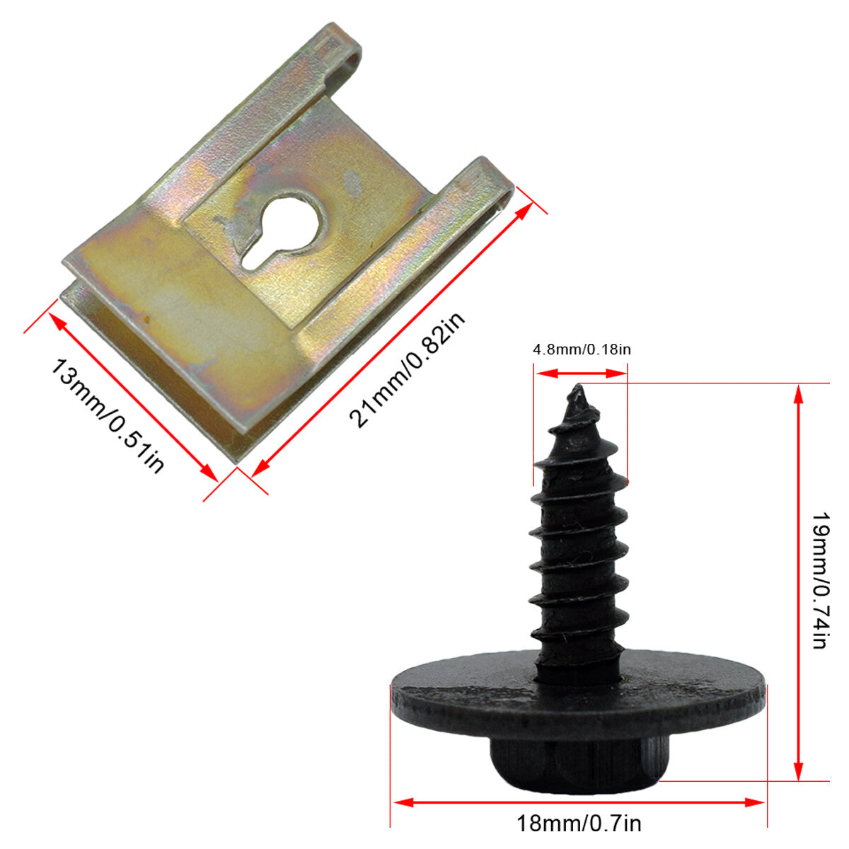 20 for BMW U-Nut Hex Screws Wheel Run Underride Protection Underfloor Clips