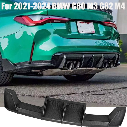 MP Style Carbon Fiber Rear Bumper Diffuser For 2021-2024 for BMW G80 M3 G82 M4