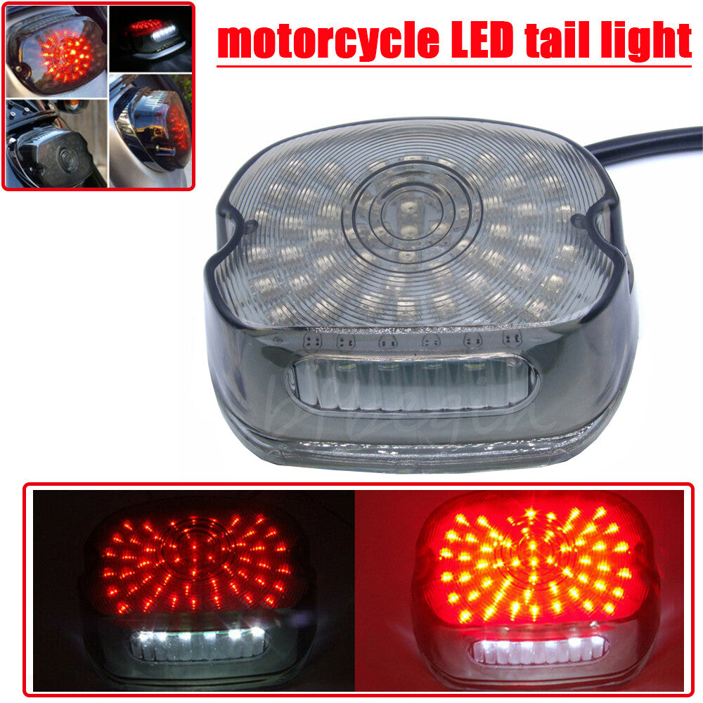 Red motorcycle LED brake taillights for Harley Sportster Softail FLST FXST