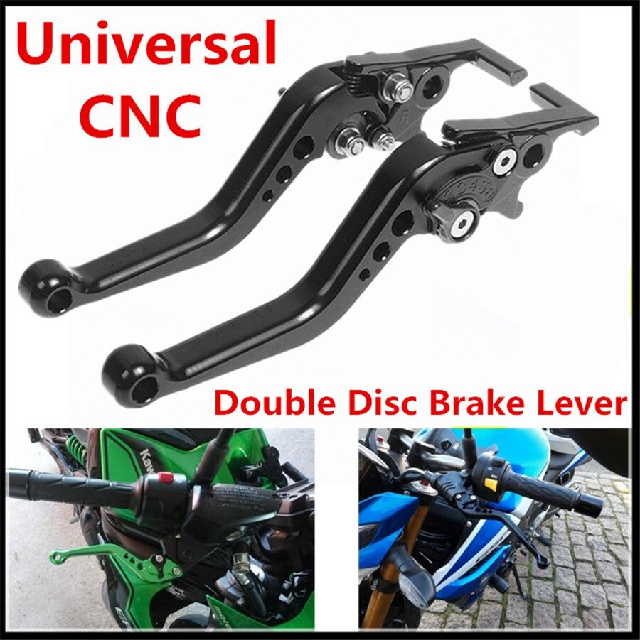 Pair Disc Brake Clutch Brake Levers Black CNC For Motorcycle Bicycle Scooter