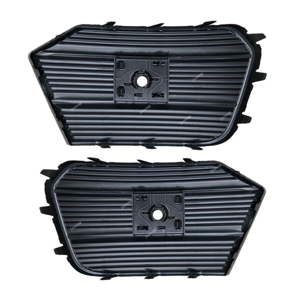 2Pcs Lower Bumper Grille Fog Light Grille W Radar Hole Fit for Audi Q3 2016-2017