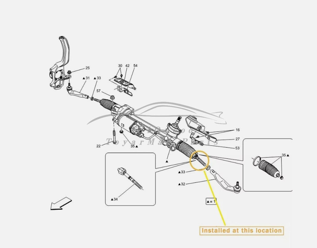 New for Maserati for Levante Inner Tie Rod Ball Joint OE£º673007164