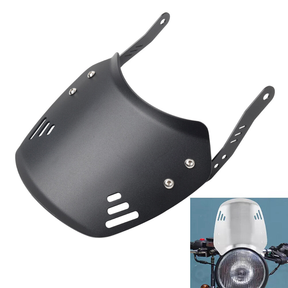 Universal 6-8 Round Headlight Motorcycle Windshield Windscreen for Harley