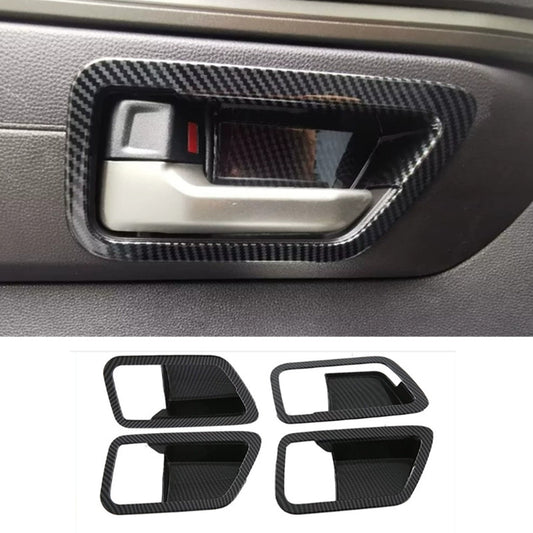 Carbon fiber interior door handle cup cover trim (4 pieces) for Toyota Tendera 2022 and 2023