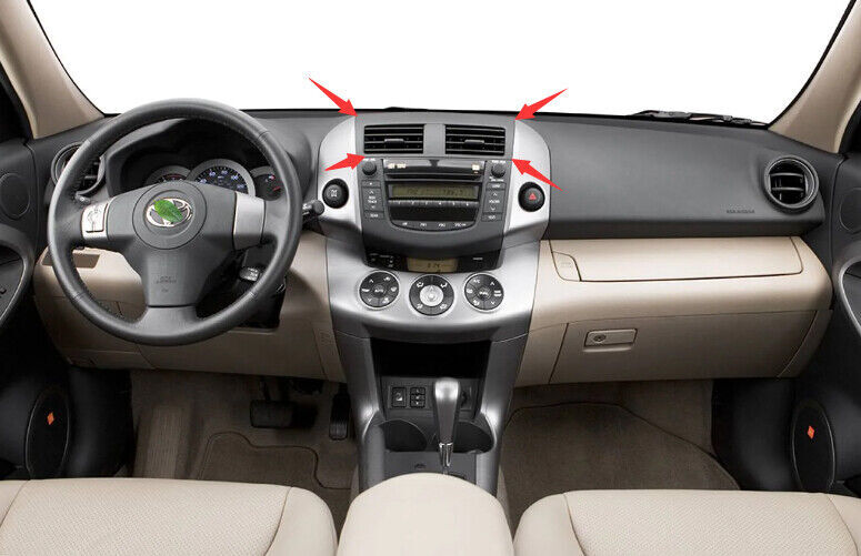 car Carbon Fiber Central Console Air Outlet Vent Trim For AUTO for Toyota RAV4 06-12