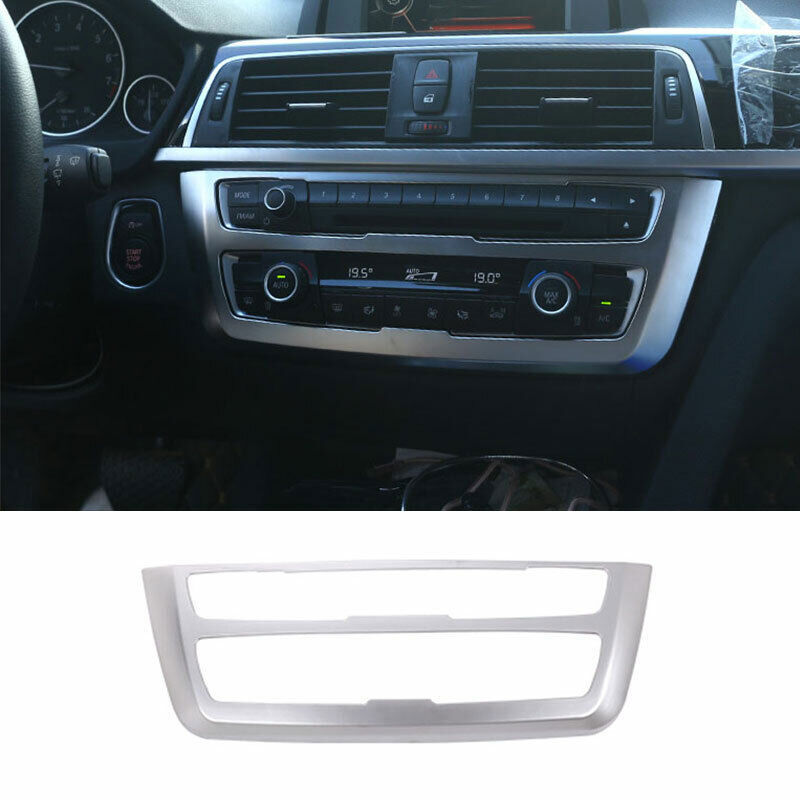 for BMW 3 4 Series GT 2014-2018 ABS Silver Console CD Button Control Frame Trim