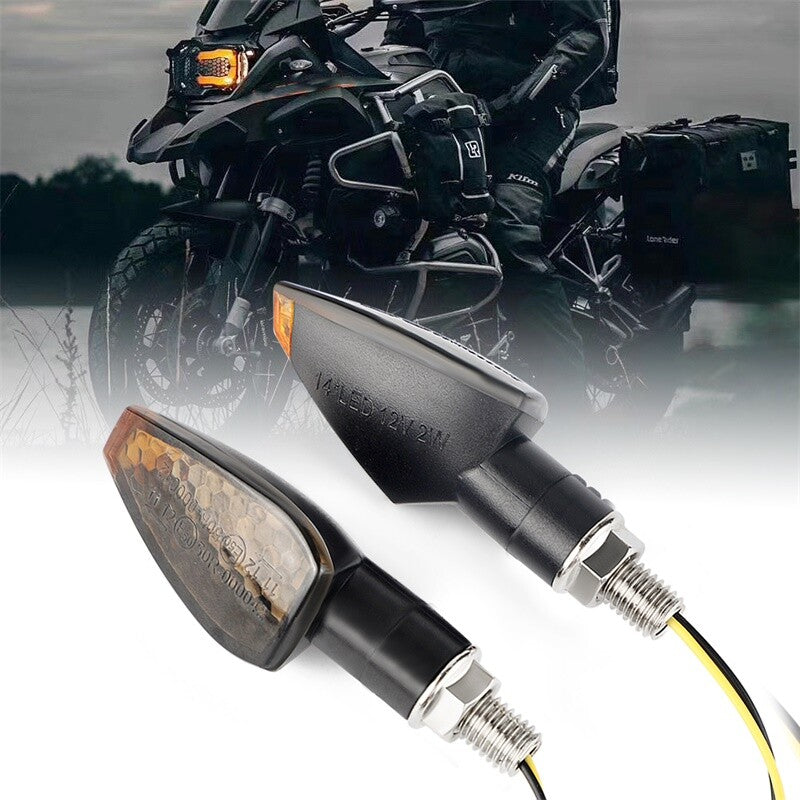 4x LED Motorcycle Turn Signals Indicator Blinker Light Amber for Suzuki DRZ400SM