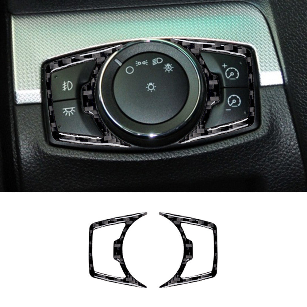 Carbon Fiber Interior Light Switchs Frame Trim Panel for Ford Explorer 2011-2014