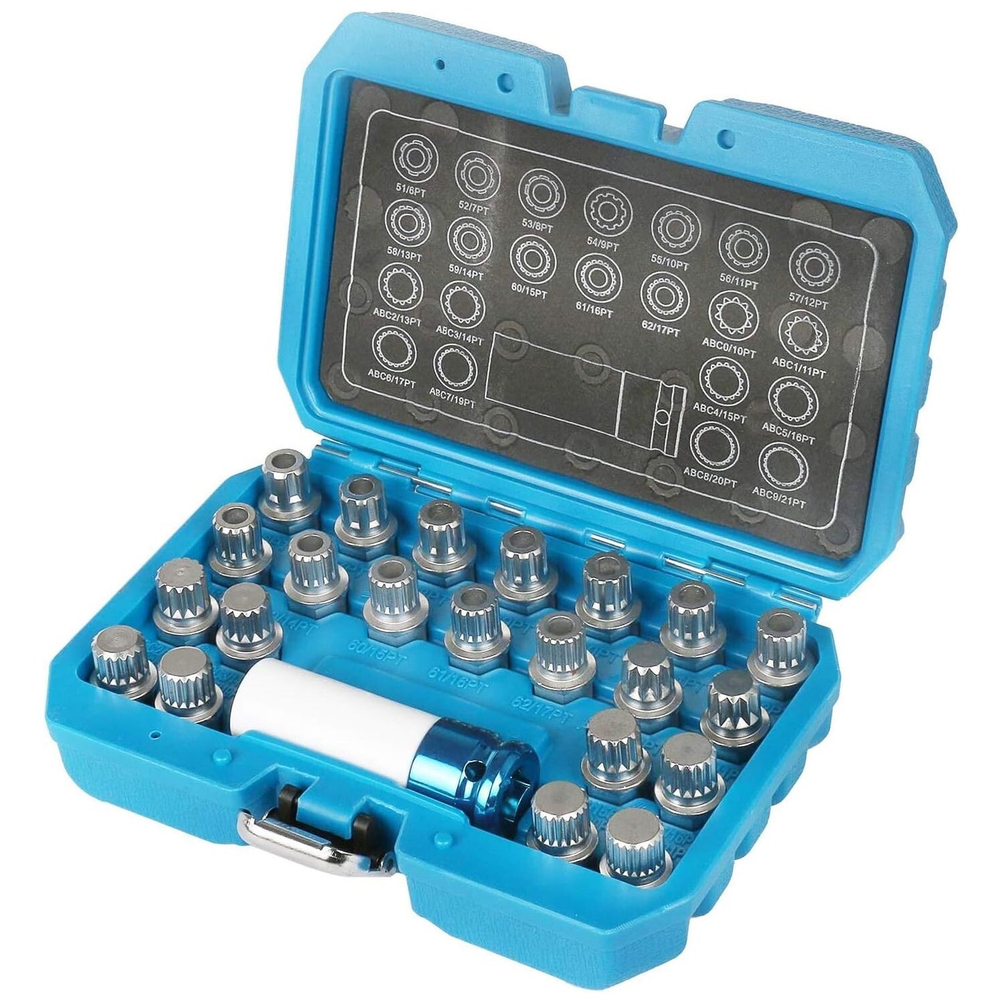 23-Piece Wheel Lock Lug Nut Removal Kit for Car Wheel Anti-theft Bolts K