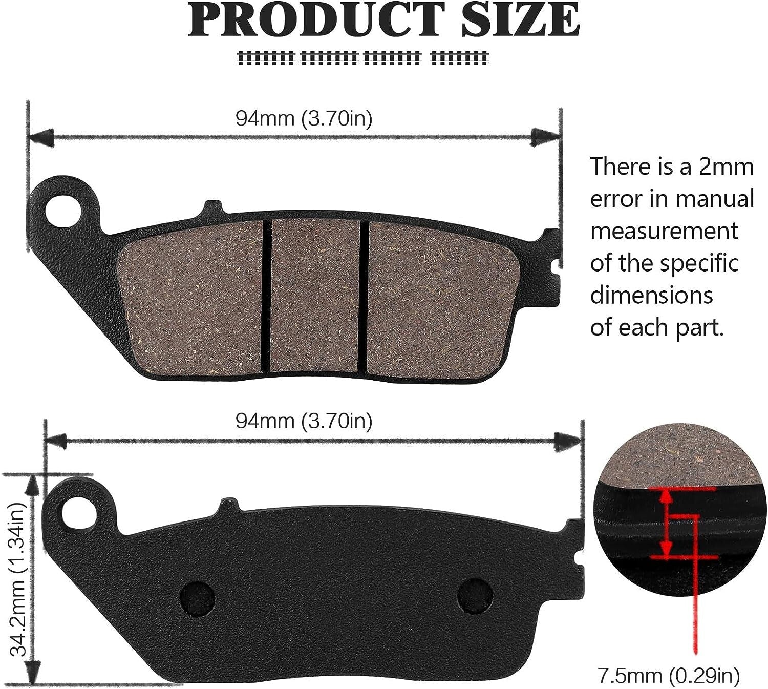 Front and Rear Brake Pads for Honda 750 VF750C Magna 1994-2003 VT750C
