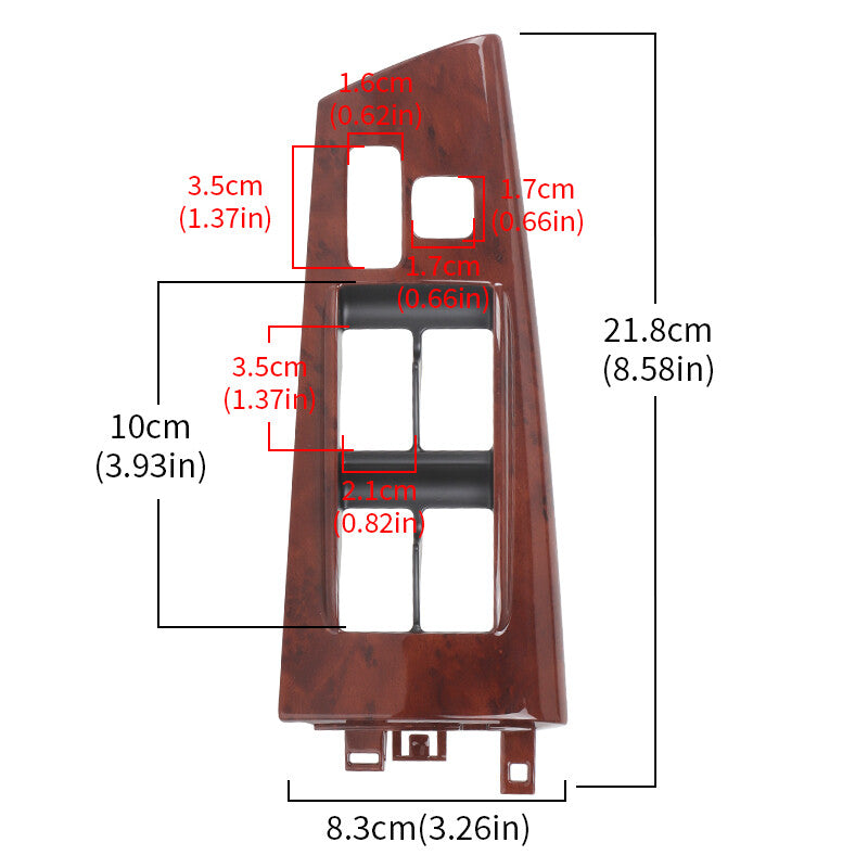 Master Power Window Switch Trim Bezel Panel Wood Grain for 03-08 for Toyota for Corolla