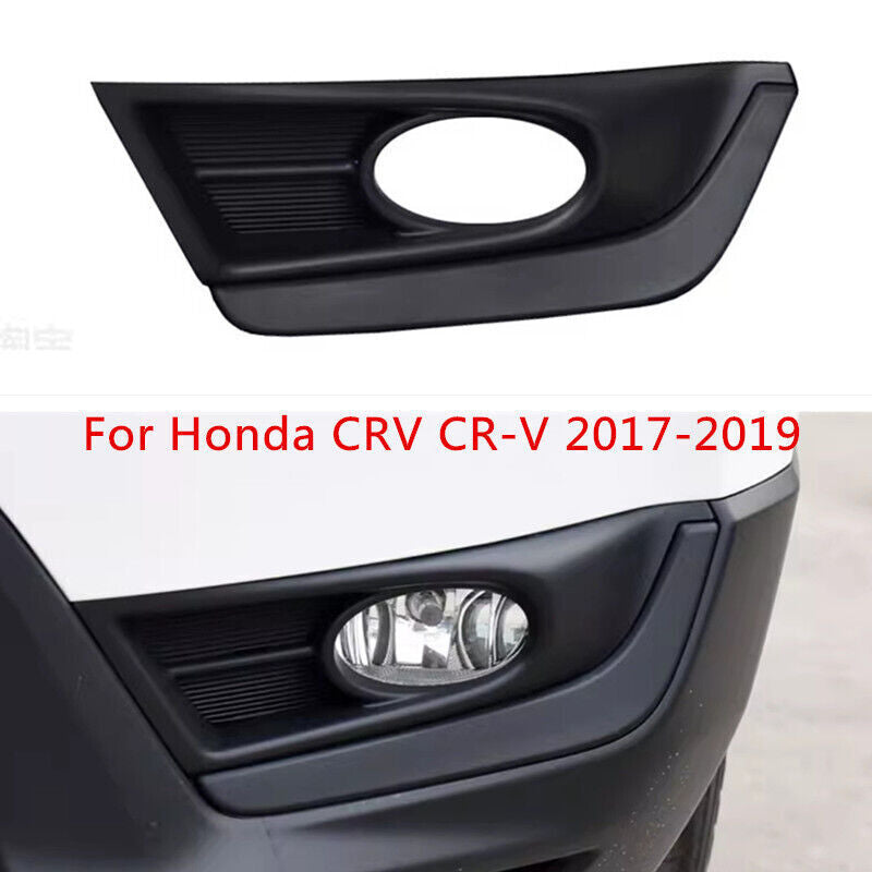 ABS Black LH Front Bumper Fog Lamp Cover Bezel Fit for Honda CRV CR-V 2017-2019