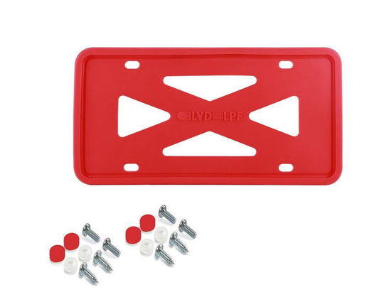1 piece of red silicone car license plate frame cover for trunk, suitable for Jeeps.