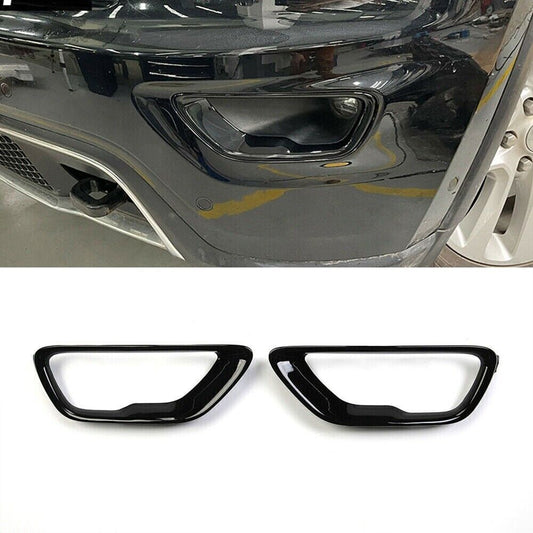 for Jeep Grand Cherokee 2017-2021 Black ABS Front Fog Light Lamp Cover Trim 2Pcs