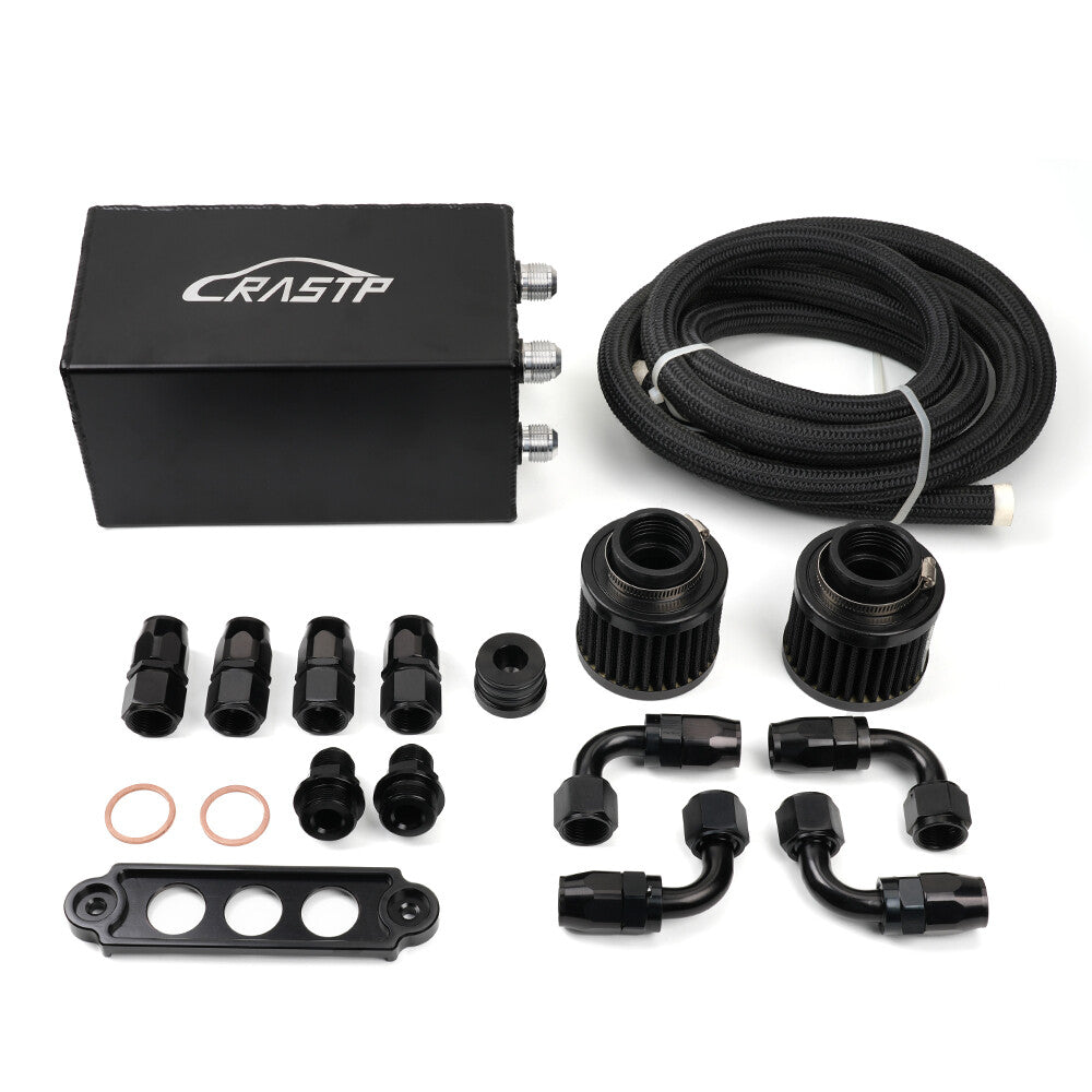 New Pro Series Oil Catch Can for Honda for Civic for Acura Integra 4 Port 10AN with Hose