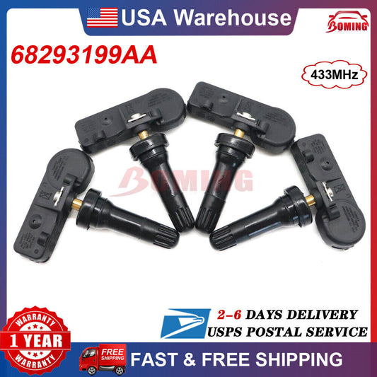 4PCS 68293199AA TPMS Tire Pressure Monitors Sensor For 2019-22 for Dodge for Ram 1500 DT