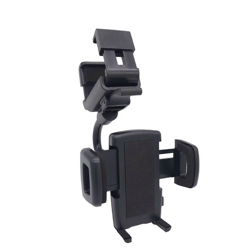 Car Phone Holder Stand Rearview 360 Degrees Mirror clip Mount Phone Holder Black